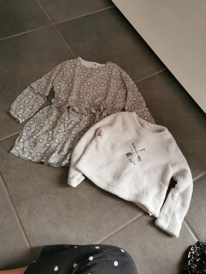 Robe avec son pull 3 ans ikks