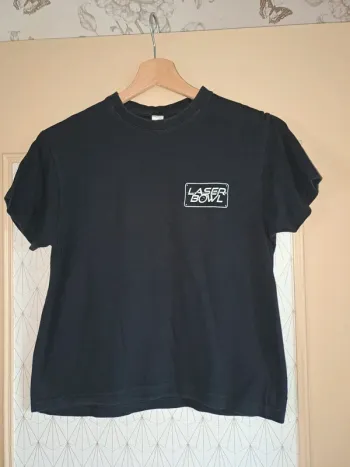 T-shirt noir mixte laserbowl 12 ans tbe