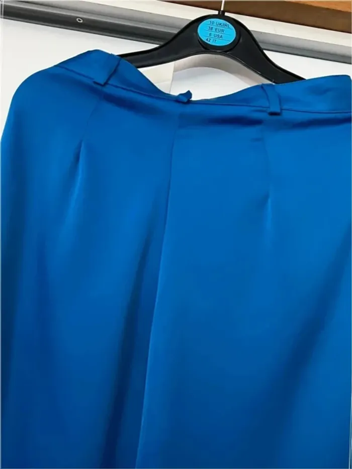 Pantalon bleu large satiné Tally Weijl - photo numéro 5