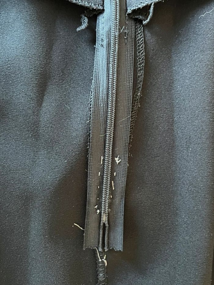 Jupe asymétrique noire mi longue taille 40/42 vintage - photo numéro 11
