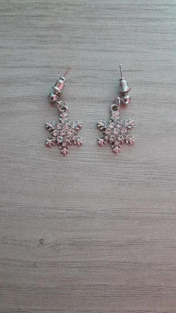 boucles d'oreilles flocons argent 925
