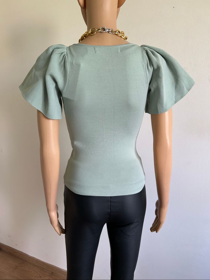Haut vert neuf à manches courtes Vero Moda taille XS (valeur 30€) - photo numéro 5