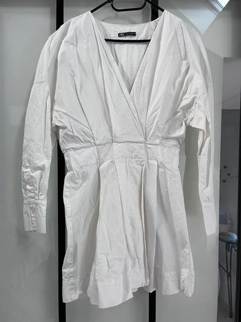 Robe chemise tunique Zara blanche