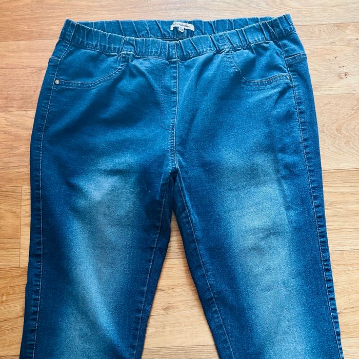 Jeans femme bleu Taille 48 taille élastique - photo numéro 3