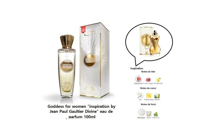 Goddess for women "inspi Jean Paul Gaultier Divine" eau de parfum 100ml - photo numéro 2