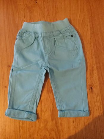 Pantalon toile bleu clair