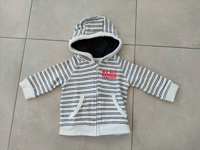 Gilet rayé - Taille 12 mois