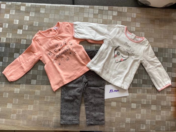 2 pull et 1 jeans orchestra 12 mois