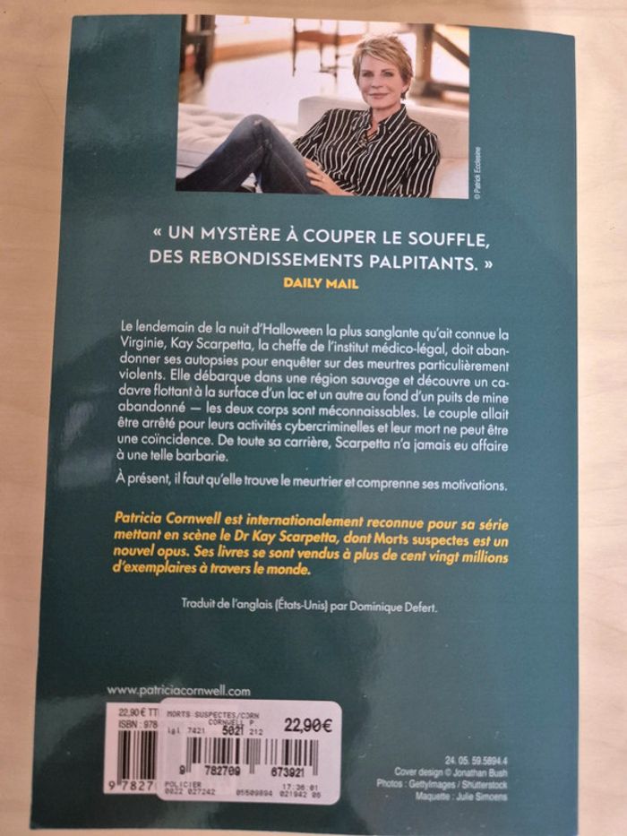 Livre morts suspectes de Patricia Cornwell - photo numéro 6