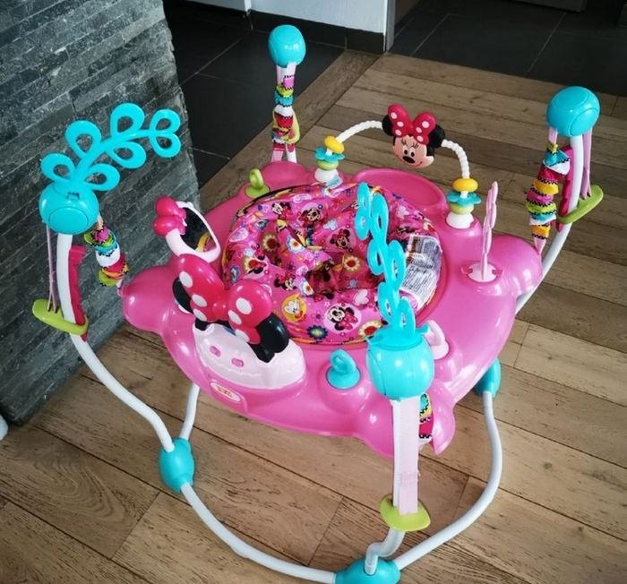 Trotteur Aire d'Éveil à Rebonds Minnie - Rose - Sons et Lumières - DISNEY BABY - photo numéro 2