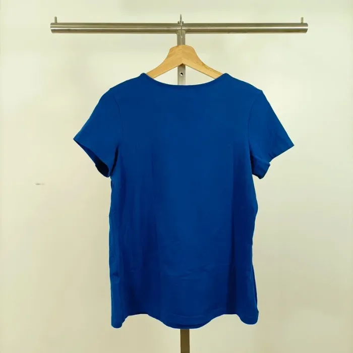 T-shirt bleu col rond Esmara taille L (46/48) basique confortable A1053 - photo numéro 4