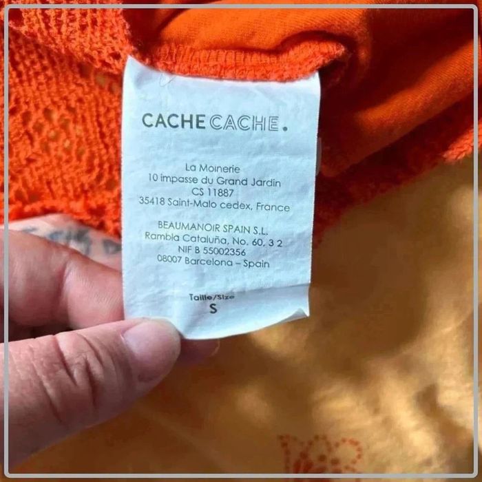Crop top orange taille s cache cache - photo numéro 7
