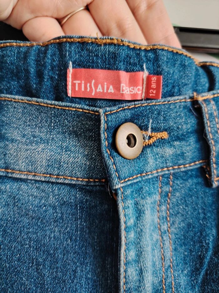 Jean basique Tissaia Taille 12 ans Ajustable - photo numéro 3