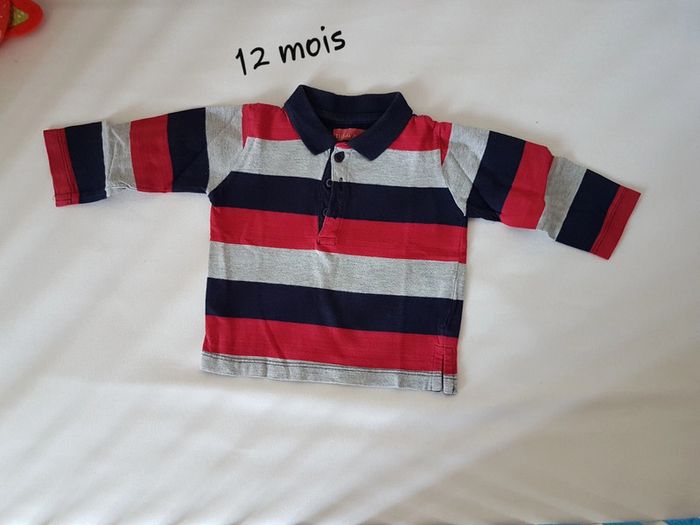 Polo rayé 12 mois