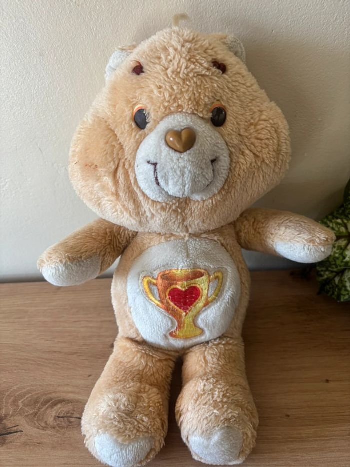 Vintage peluche bisounours beige coupe gros champion care bears - photo numéro 2