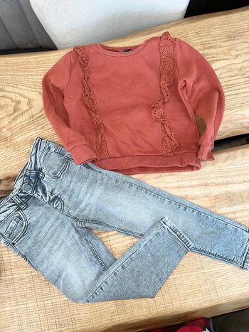 Ensemble 3 4 5 ans pantalon H&M kiabi pull sweat jean skinny gris