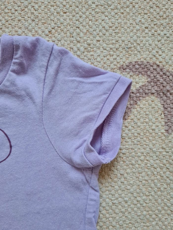 T shirt violet girafe 2 ans vinyl fraise - photo numéro 4