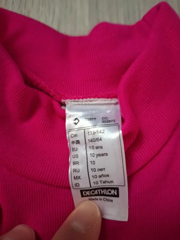 Sous pull de ski rose Wedze 10 ans - photo numéro 3