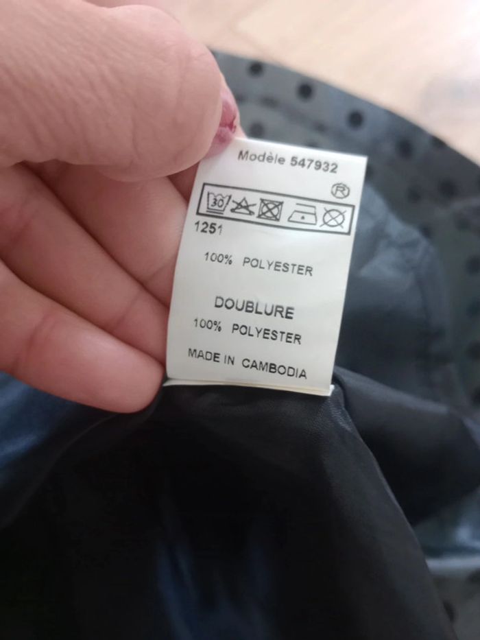 Robe de cérémonie 38 grise cérusée pois noirs c30 - photo numéro 14