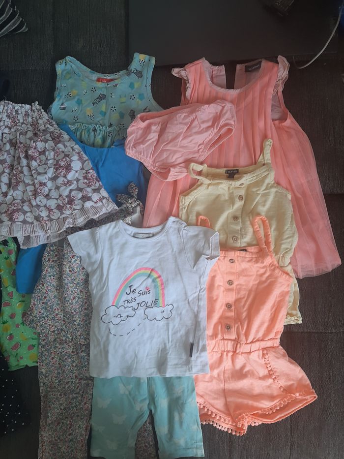 Lot vêtements été fille 1 an