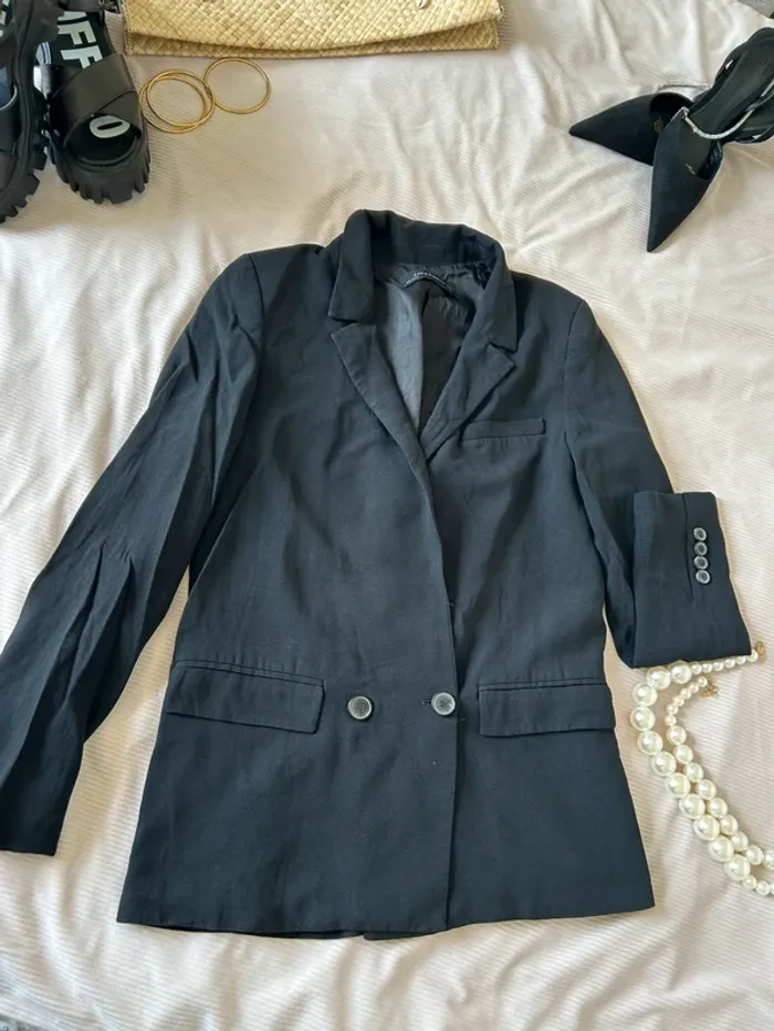 Blazer, Zara, noir taille M - photo numéro 2