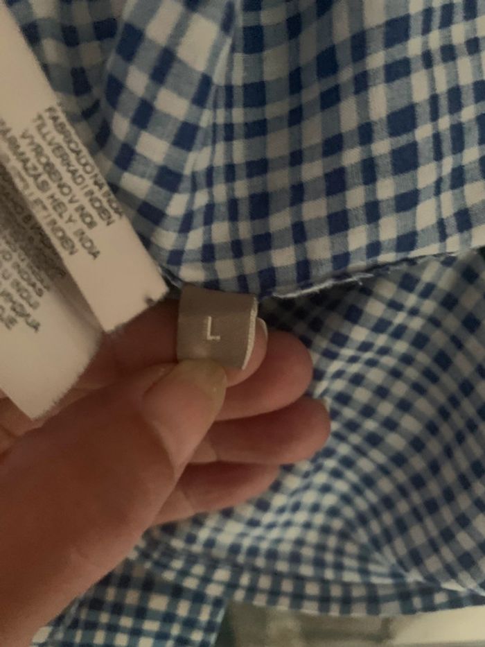 Chemise Napapijri vichy bleu et blanc taille L slim - photo numéro 18