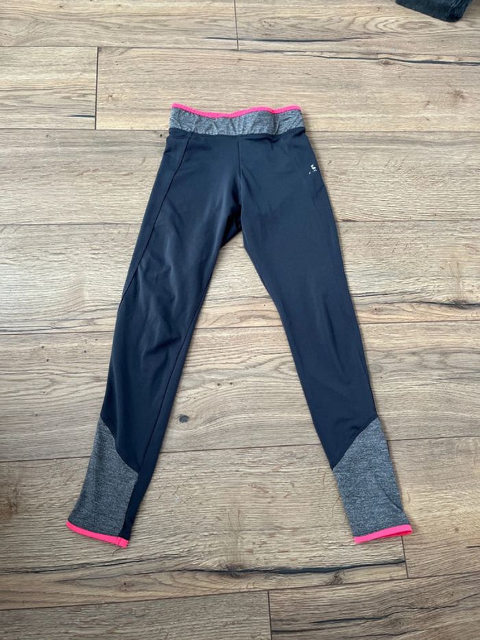 Legging Domyos gris et rose