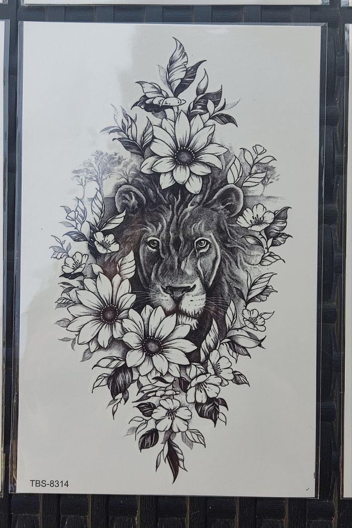Lot tatouages temporaires ultra réaliste style fleurs - photo numéro 3