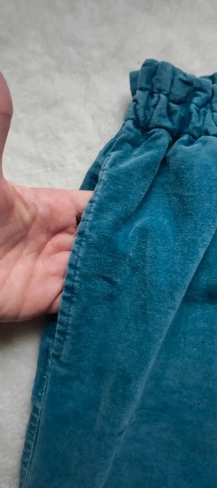 Sublime pantalon en velours taille haute bleu AFC Atelier Français de Confection Taille 1 - photo numéro 9