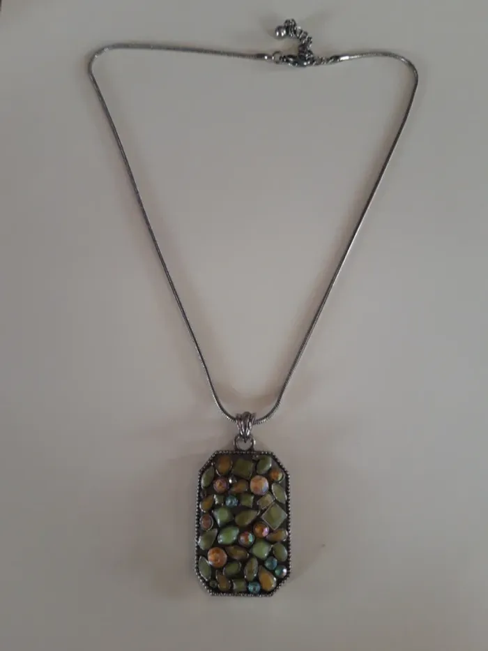 Collier vintage pierres fantaisies - photo numéro 2