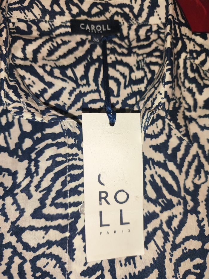 Chemise imprimée bleu marine Caroll 36 - photo numéro 2