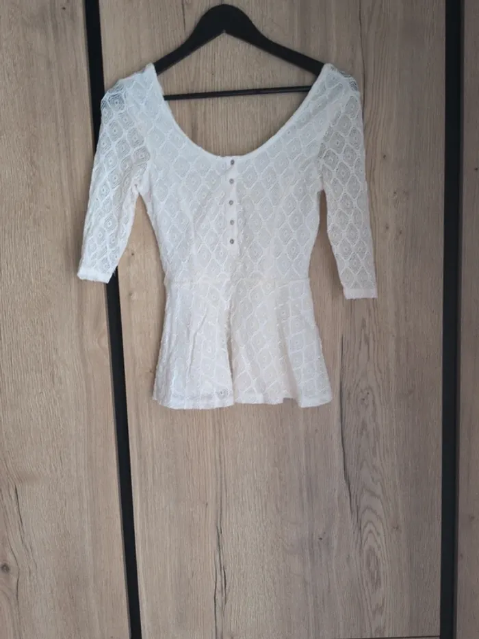 Joli top blanc Tally Weijl - Taille 38