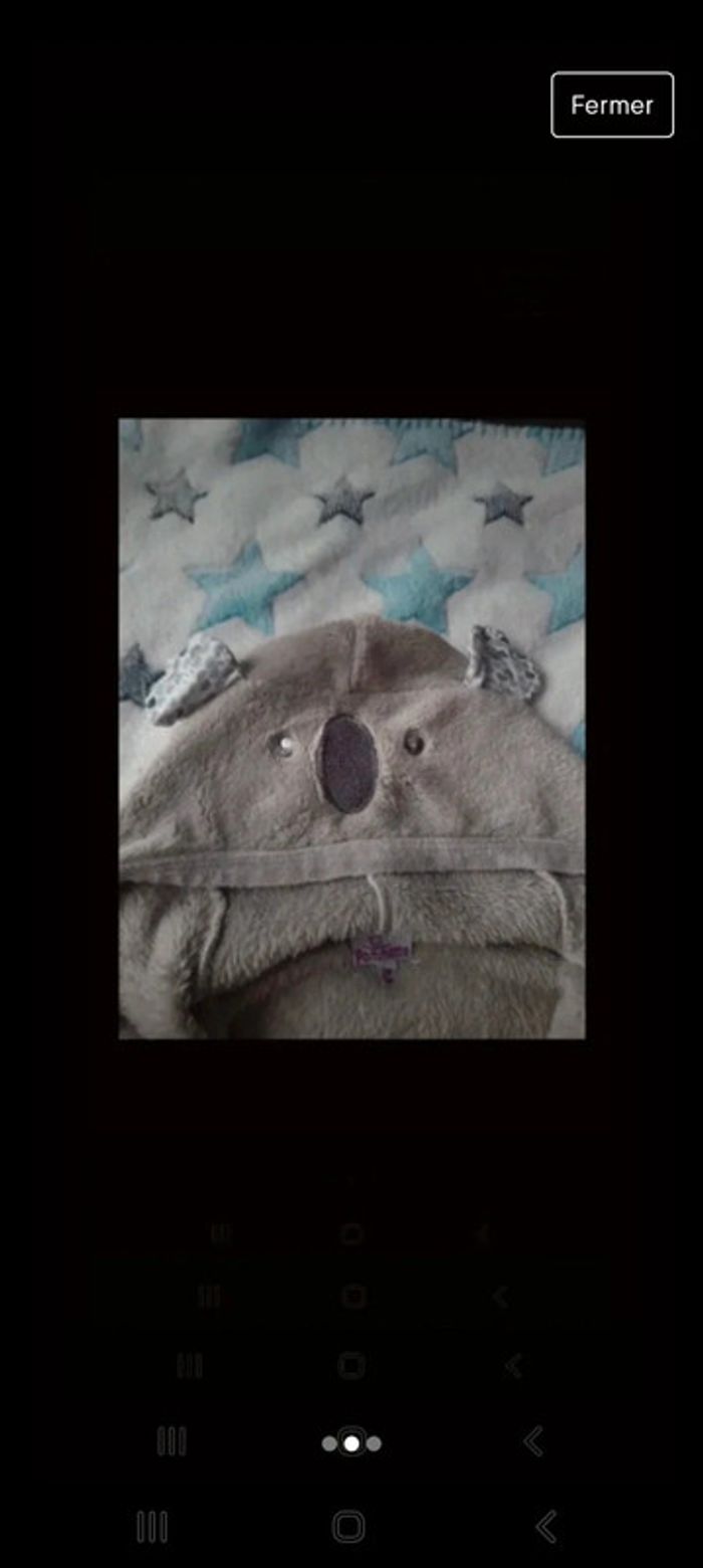 Peignoir chaud koala 3 6 mois - photo numéro 3