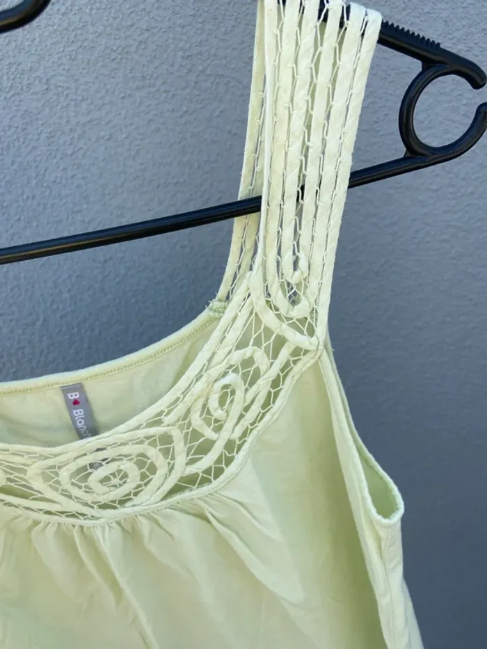 Top à bretelles larges brodé Blanche Porte Taille 38 - photo numéro 3