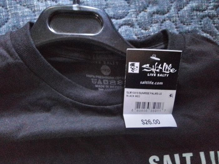 T-shirt manches longues marque salt life (USA) coton taille M - photo numéro 2