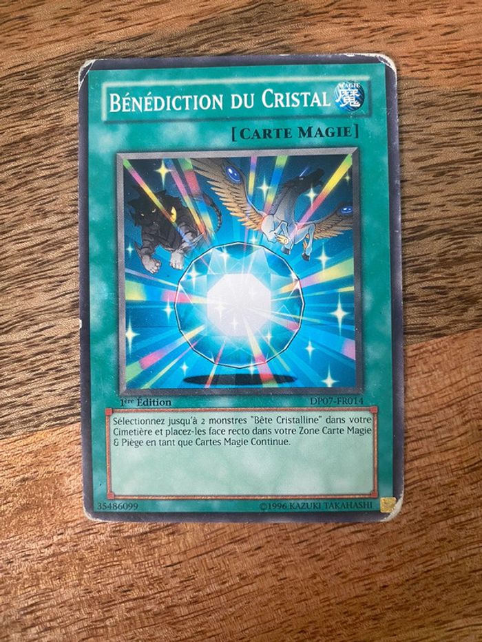 Carte Yu-Gi-Oh! Bénédiction du cristal DP07-FR014 1ère édition 1996