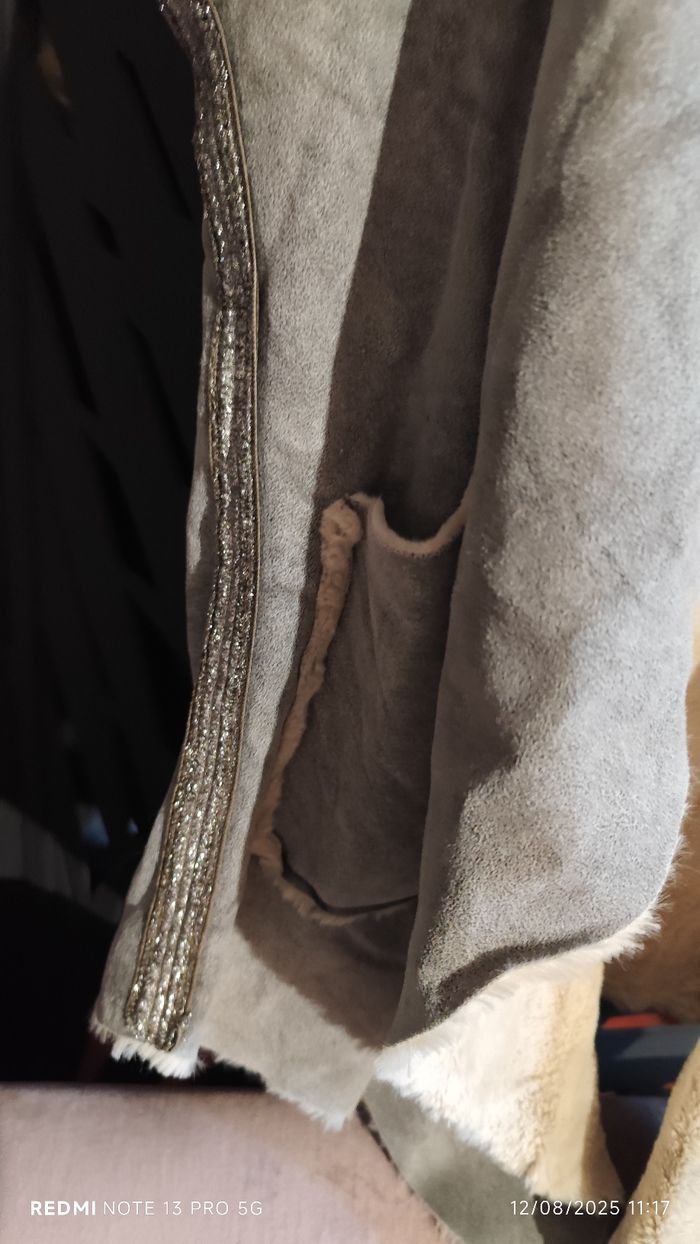 Gilet gris suédée gris femme - photo numéro 4