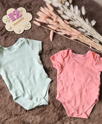 Lot de 2 bodies 12mois été
