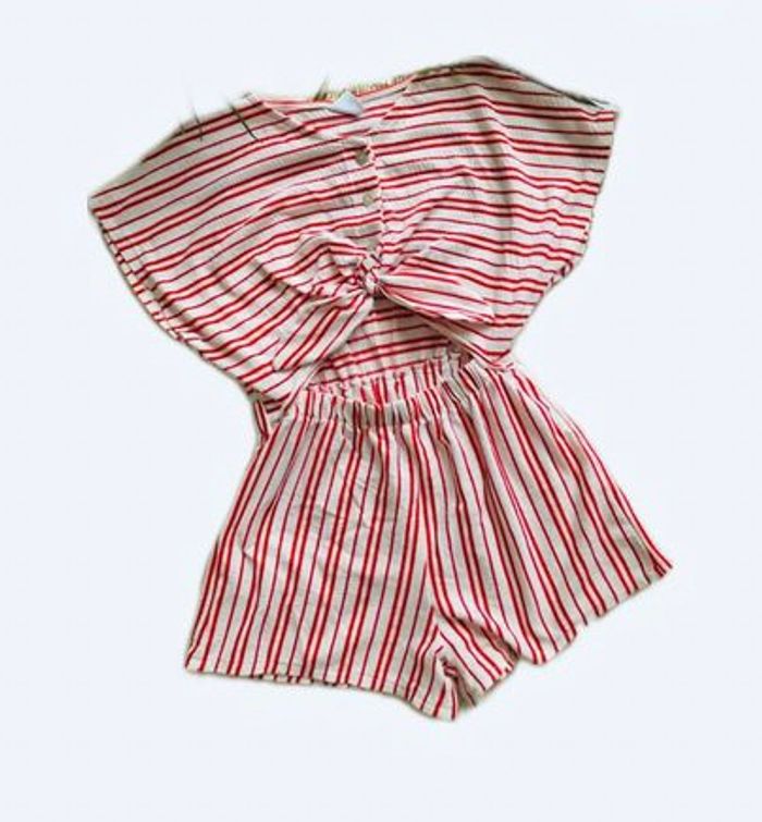 Combishort crème et rouge Zara - photo numéro 9