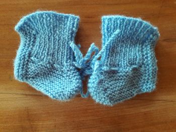 Chaussons handmade bleus