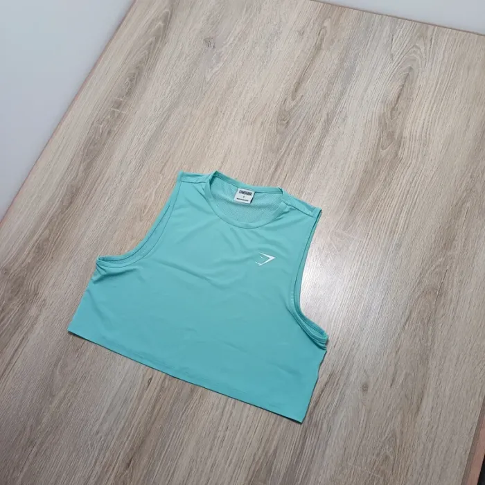 Hauts gymshark femme s bleu turquoise débardeur - photo numéro 2