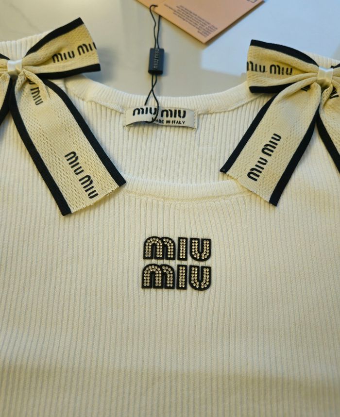 Débardeur Miu Miu blanc - photo numéro 2