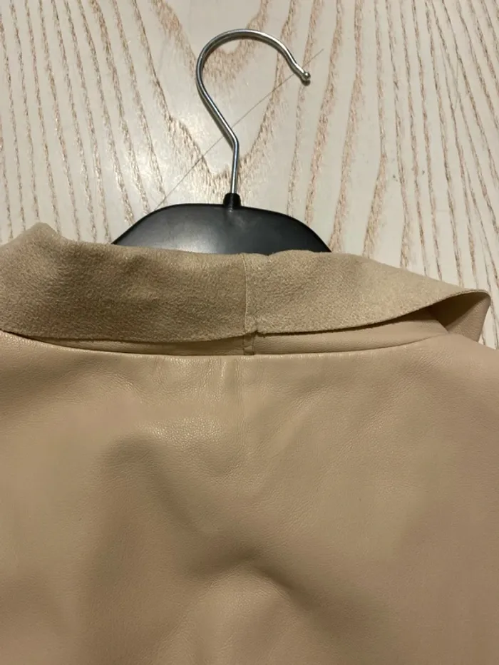 veste courte asymétrique beige M&s Mode 48 - photo numéro 9
