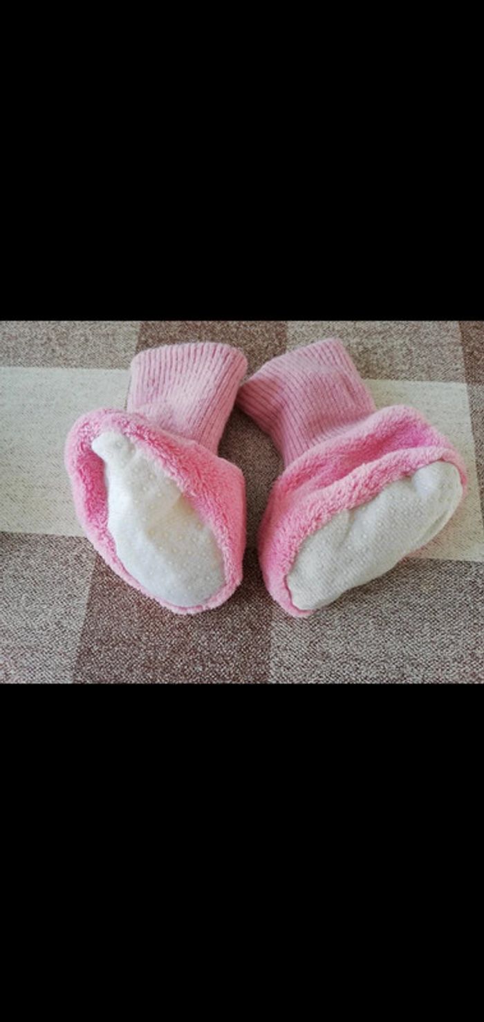 Chausson chaussette rose Winnie 6/12 mois - photo numéro 2