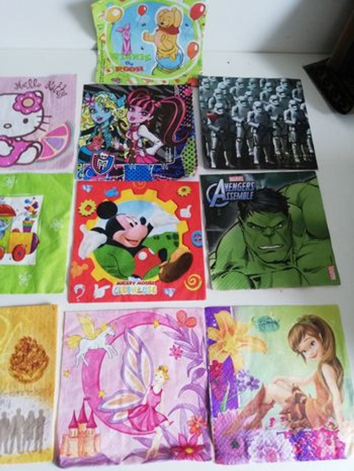Lot de 10 serviettes en papier pour serviettes loisirs créatifs - photo numéro 3