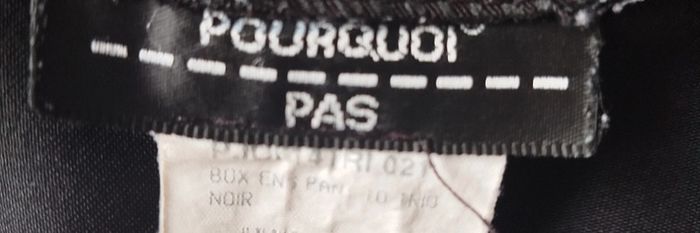 Pantalon court noir et bas à rayures Pourquoi pas taille 40 - photo numéro 5