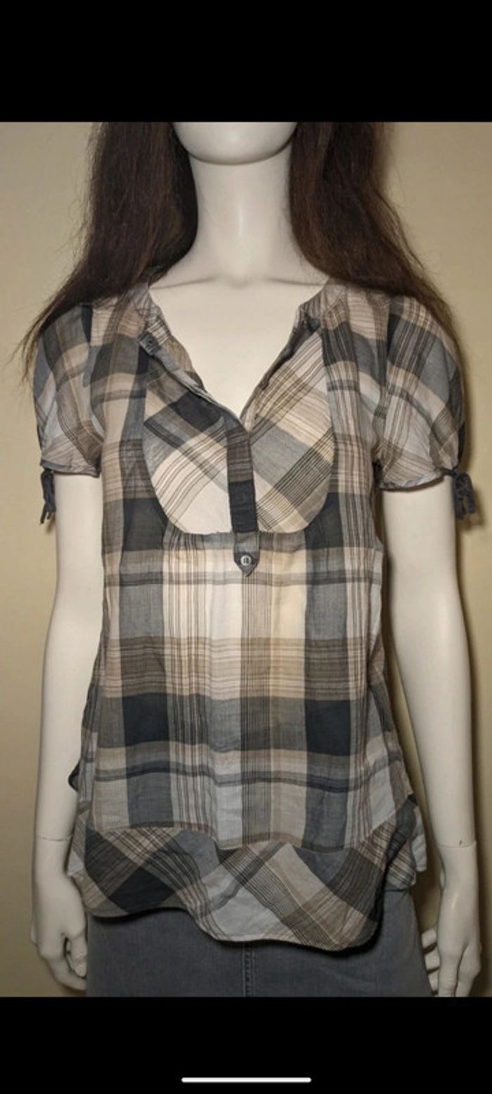 Blouse a carreaux - photo numéro 2