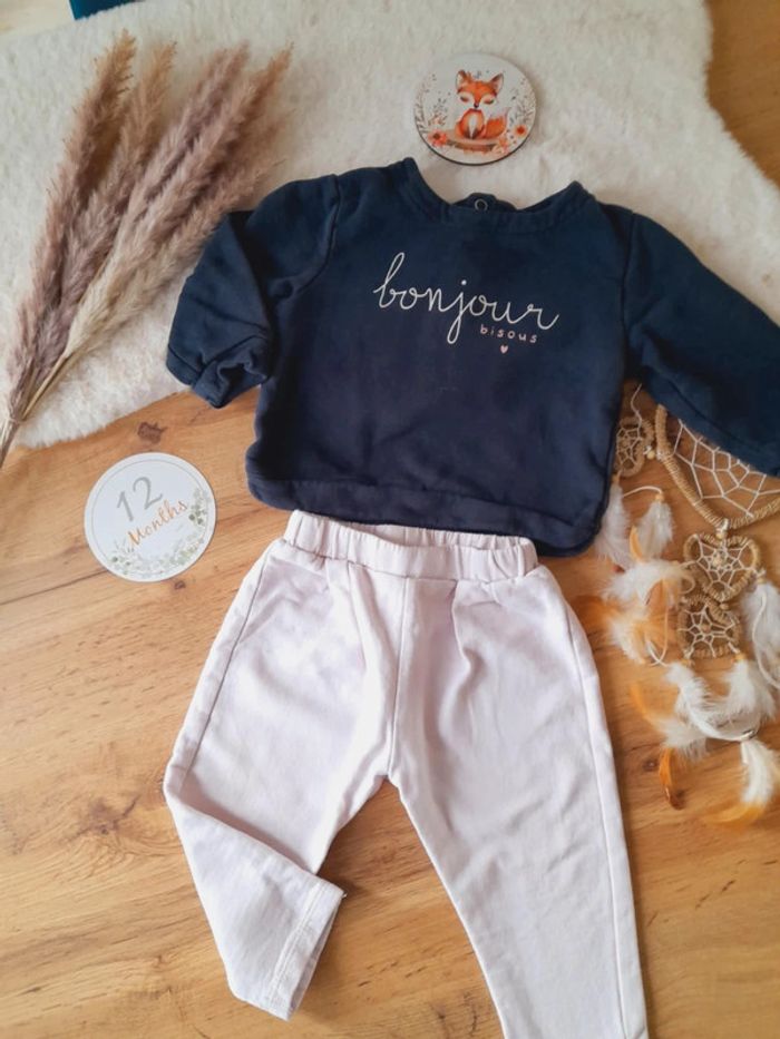 Ensemble tenue confortable 12 mois Kiabi / Grain de blé - photo numéro 2