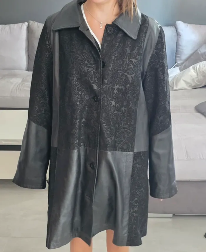 Veste en cuir véritable