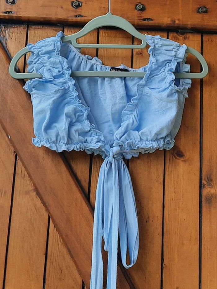 Crop top bleu clair Shein XS - photo numéro 2